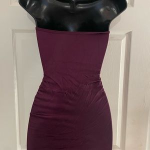 Plum spandex mini dress